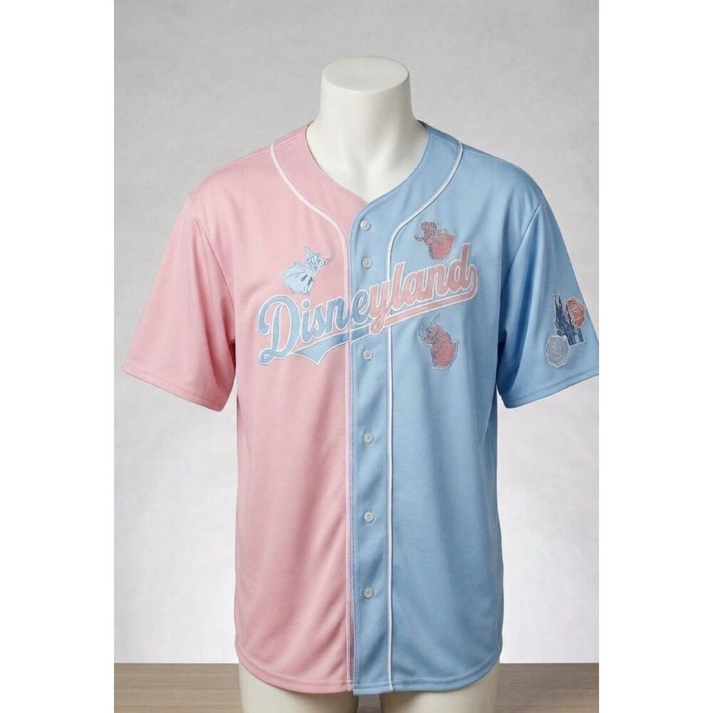 Disneyland Aurora 59 Baseball Jersey Pink Blue Women’s 3XL plus size